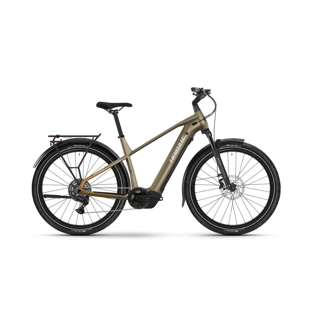 uPRISE Bikes Haibike Trekking 6.5 Crossbar 2025 Electric Hybrid Bike - Toffee/Sand | Price match, 365 day return s, 18-Month Warranty, Finance Available & Free UK Delivery