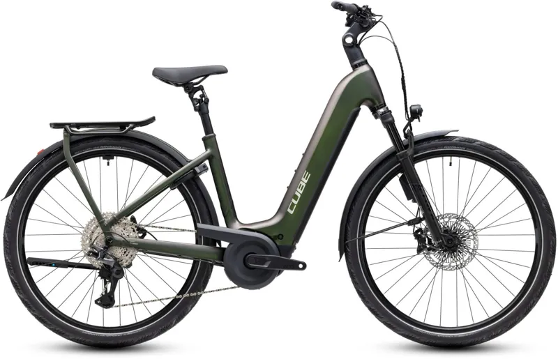 Cube Kathmandu Hybrid EXC 800wh Easy Entry 2027 Electric Hybrid Bike - Stellar/Chrome