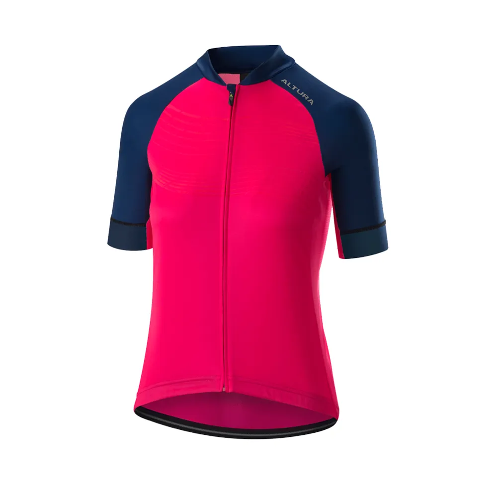 uPRISE Bikes Altura Firestorm Womens Short Sleeve Jersey - Hi-Viz Pink/Blue | Price match, 365 day return s, 18-Month Warranty, Finance Available & Free UK Delivery