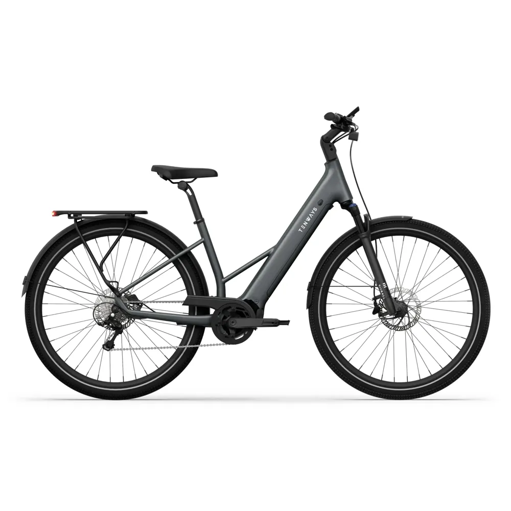 uPRISE Bikes Tenways Ago Air 2025 Electric Hybrid Bike - 43cm - Grey | Price match, 365 day returns, 18-Month Warranty, Finance Available & Free UK Delivery