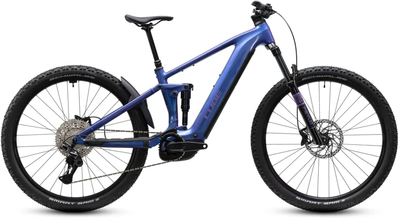 Cube Stereo Hybrid One44 PRO 800wh 2027 Electric MTB - Blueirish/Purple