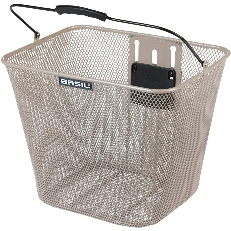 Basil Bilbao KF Front Bicycle Basket - Nude Metallic