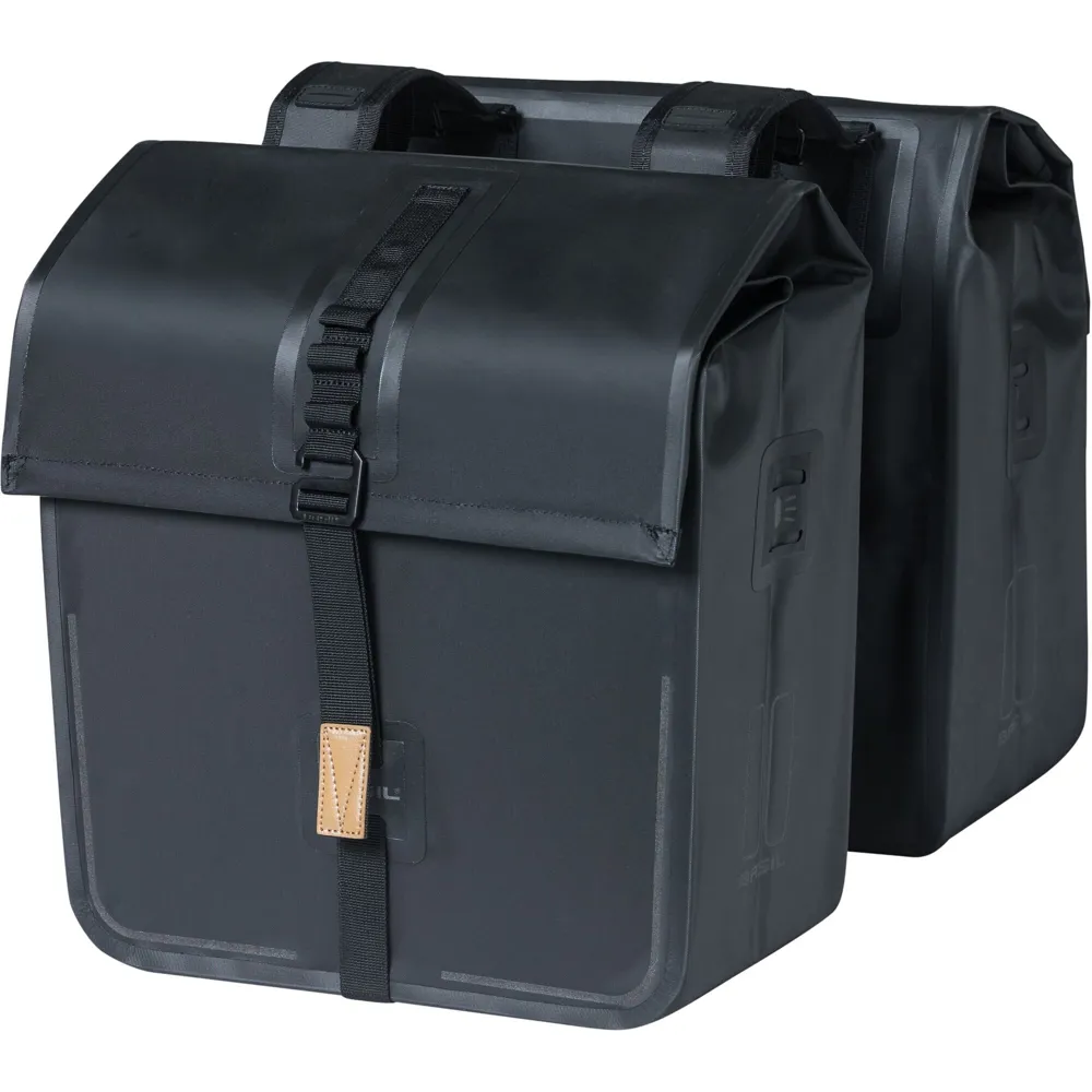 uPRISE Bikes Basil Urban Dry Double Pannier Bags - 50 Litre - Matt Black | Price match, 365 day return s, 18-Month Warranty, Finance Available & Free UK Delivery