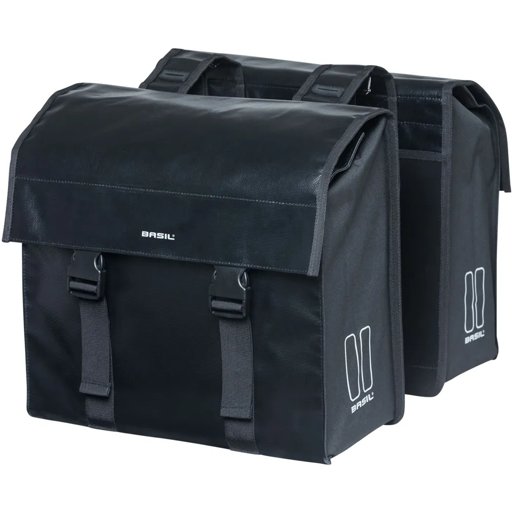 uPRISE Bikes Basil Urban Load Double Pannier Bag - 48-53 Litre - Black | Price match, 365 day return s, 18-Month Warranty, Finance Available & Free UK Delivery