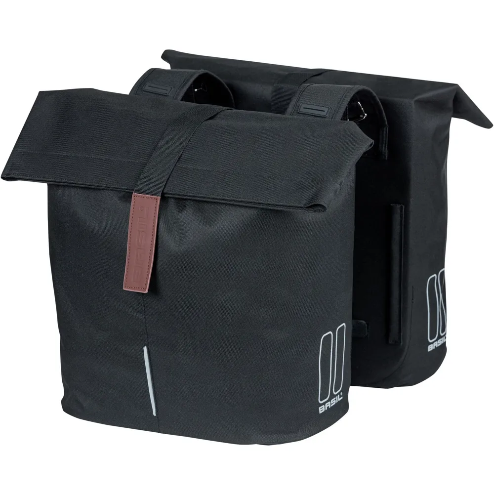 uPRISE Bikes Basil City Double Pannier Bags - 28- 32 Litre - Black | Price match, 365 day return s, 18-Month Warranty, Finance Available & Free UK Delivery