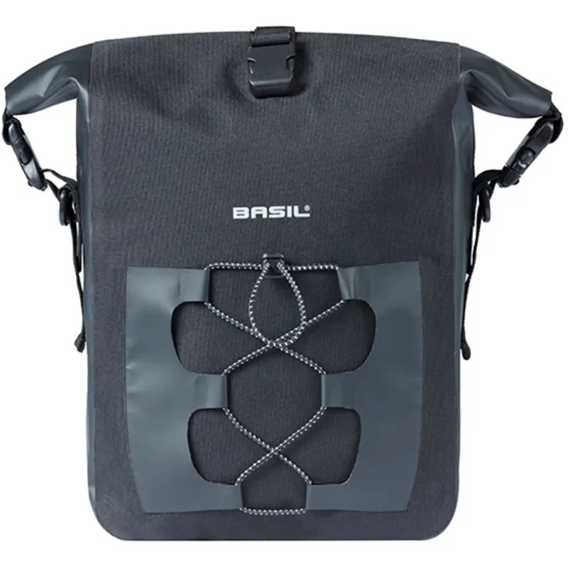 Basil Navigator Waterproof Pannier Bag with MIK Hooks - 12-15 Litre - Black-1