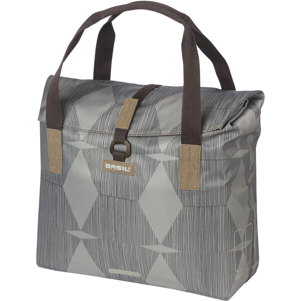 uPRISE Bikes Basil Elegance Bicycle Shopper Pannier Bag - 20-26 Litre - Taupe | Price match, 365 day return s, 18-Month Warranty, Finance Available & Free UK Delivery