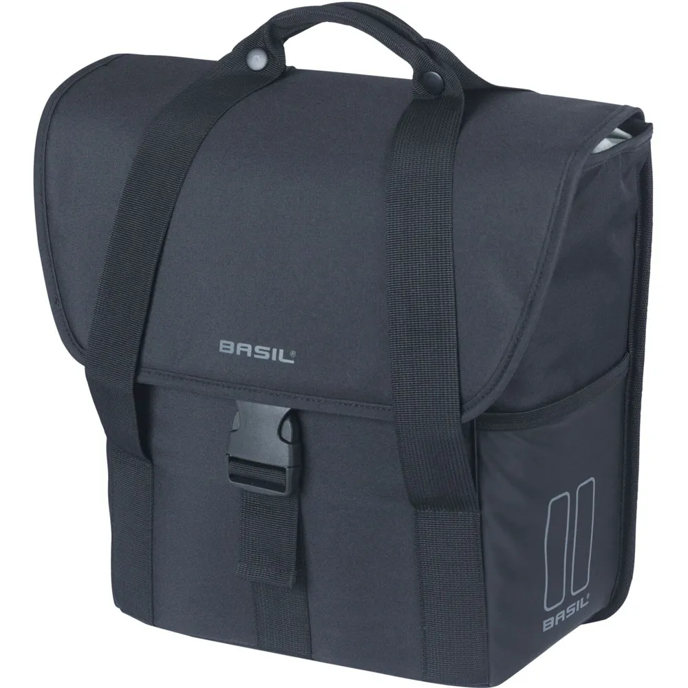 uPRISE Bikes Basil GO Single Pannier Bag - 16 Litre - Black | Price match, 365 day return s, 18-Month Warranty, Finance Available & Free UK Delivery