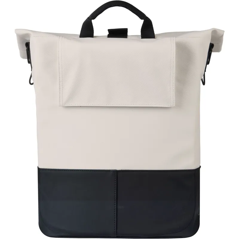Basil Cove Shopper Pannier Bag with MIK Hooks -14-16 Litre - White/Black-4