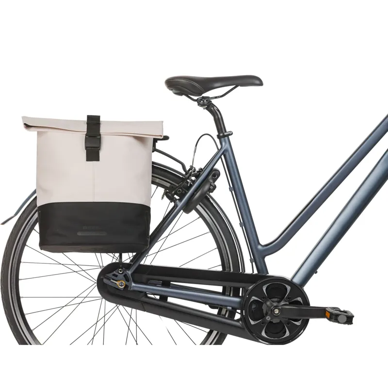 Basil Cove Double Pannier Bags -28-32 Litres - Off-White/Black-5