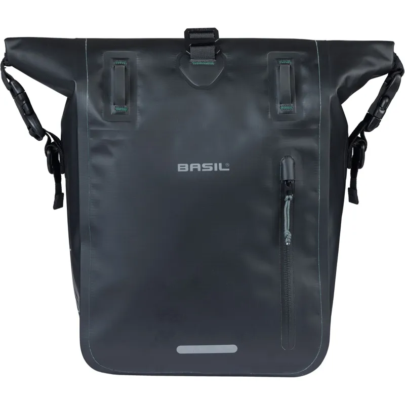 Basil Rivo Single Pannier Bag with MIK Hooks - 12-15 Litres - Black-1