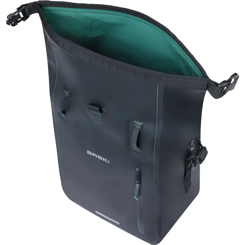 Basil Rivo Single Pannier Bag with MIK Hooks - 12-15 Litres - Black-2