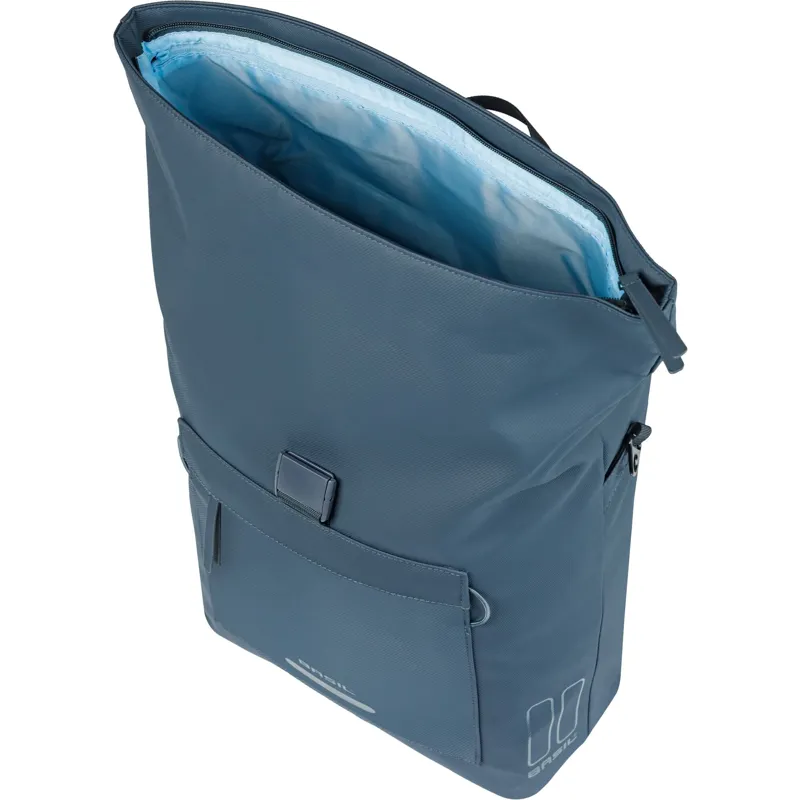 Basil Brooklyn Shoulder Pannier Bag with MIK Hooks - 17 Litre - Blue-2
