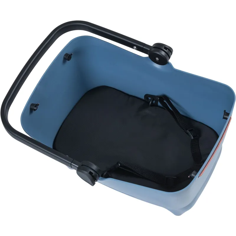 Basil Buddy Dog Bicycle Basket MIK - 32 Litre - Faded Denim-2