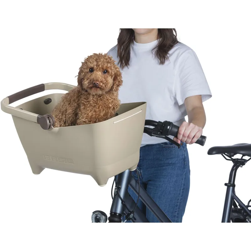 Basil Buddy Dog KF Bicycle Basket - 32 Litre - Brown-4