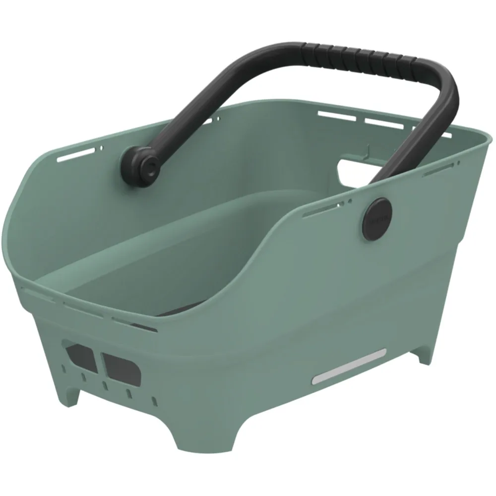 uPRISE Bikes Basil Cento Neo Rear Basket - 21 Litre - Silvergreen | Price match, 365 day returns, 18-Month Warranty, Finance Available & Free UK Delivery