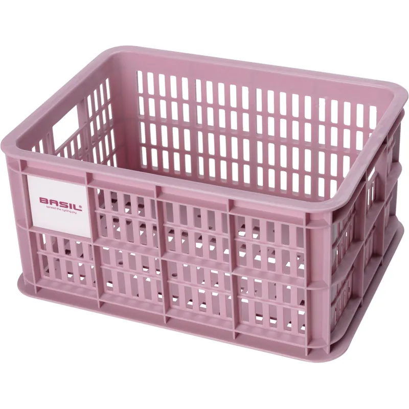 Basil Bicycle Crate  - 17.5 Litre - Pink