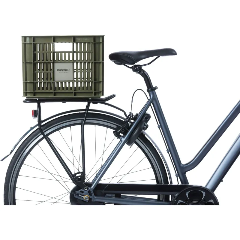 Basil Bicycle Crate - 29.5 Litre - Green-2