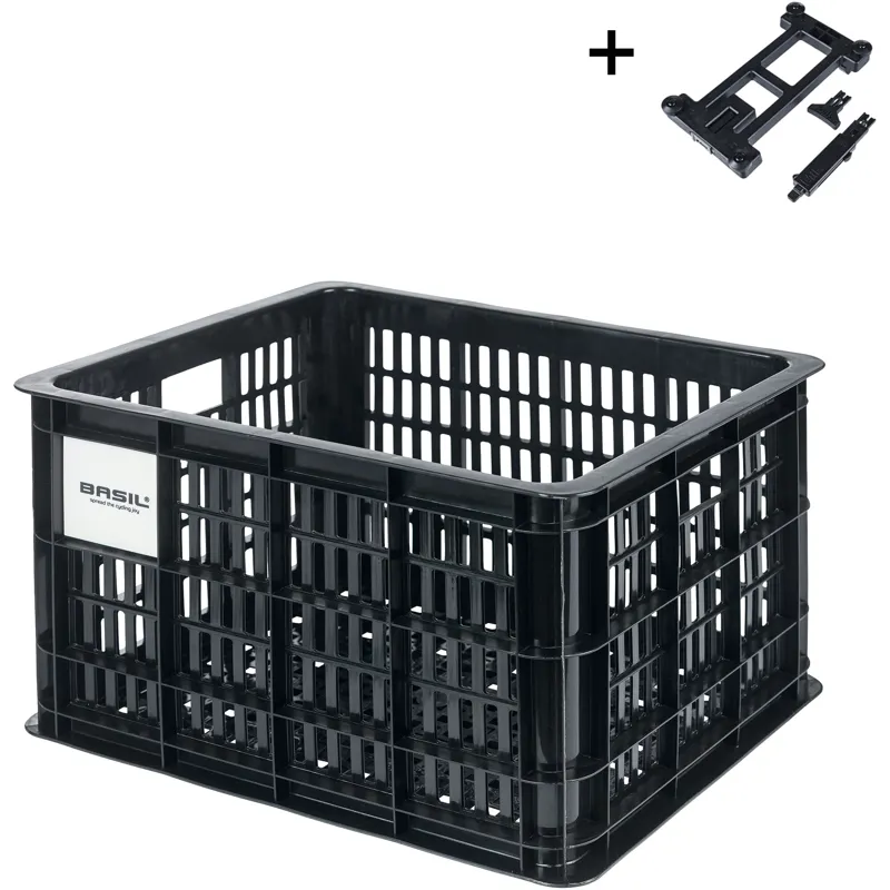 Basil MIK Bicycle Crate - 29.5 Litre - Black-2