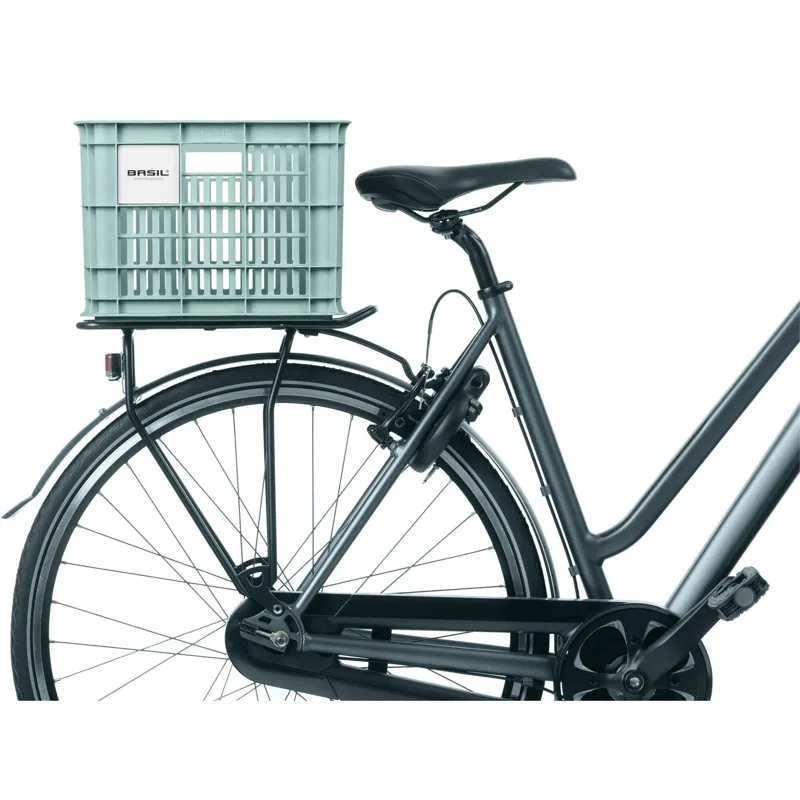 Basil Bicycle Crate - 40 Litre - Silver Blue-2