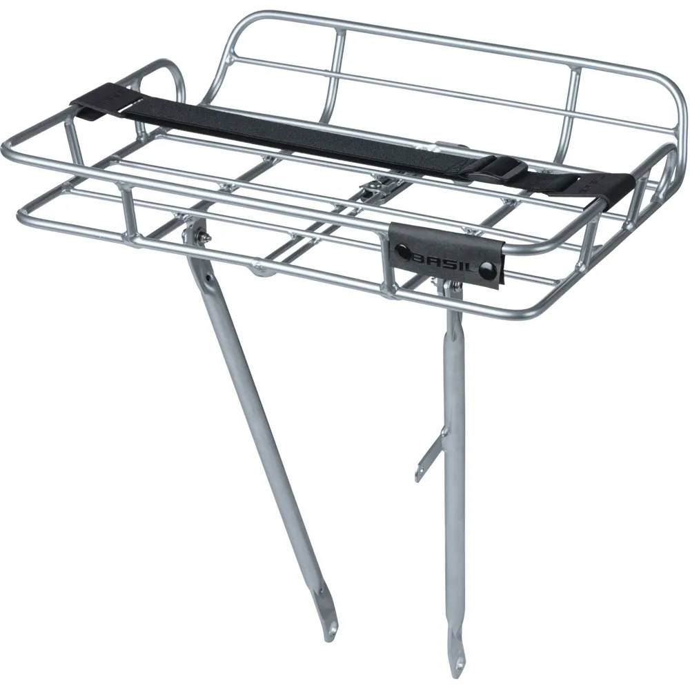 uPRISE Bikes Basil Portland Front Carrier - 26-28 inch - Natural Aluminium | Price match, 365 day return s, 18-Month Warranty, Finance Available & Free UK Delivery