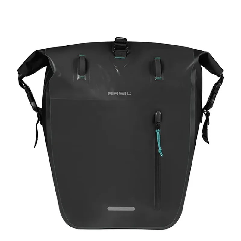 Basil Rivo Single Pannier Bag with MIK Hooks - 25-31 litres - Black-1