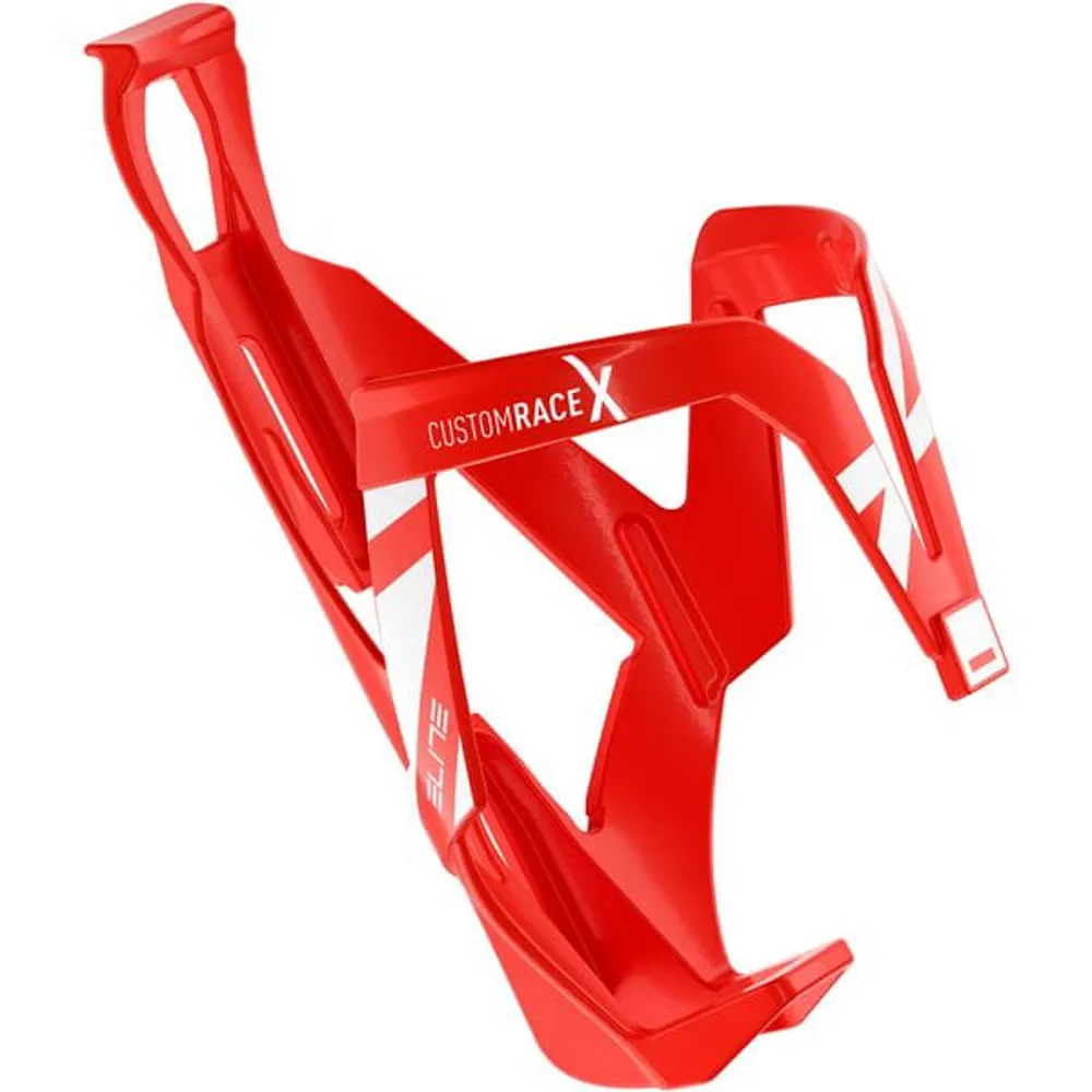 uPRISE Bikes Elite Custom Race X Resin Bottle Cage - White/Red | Price match, 365 day return s, 18-Month Warranty, Finance Available & Free UK Delivery
