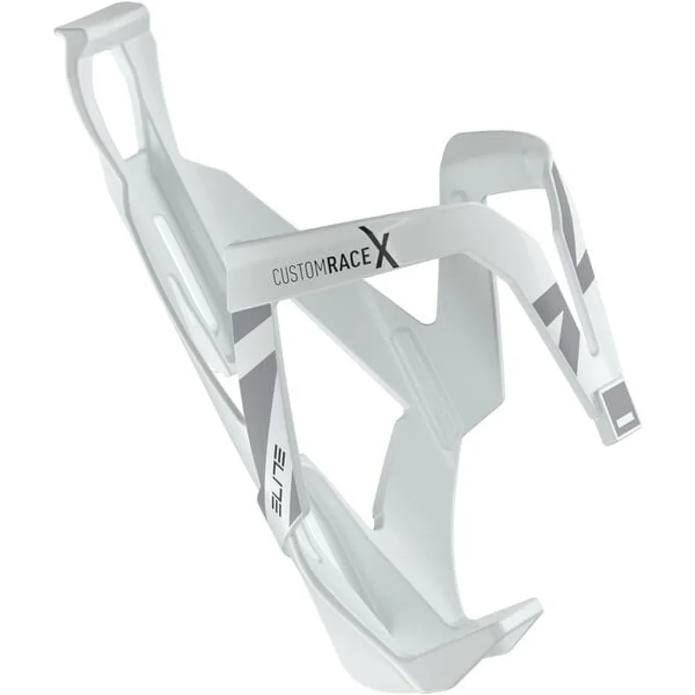 uPRISE Bikes Elite Custom Race X Resin Bottle Cage - White/Grey | Price match, 365 day return s, 18-Month Warranty, Finance Available & Free UK Delivery