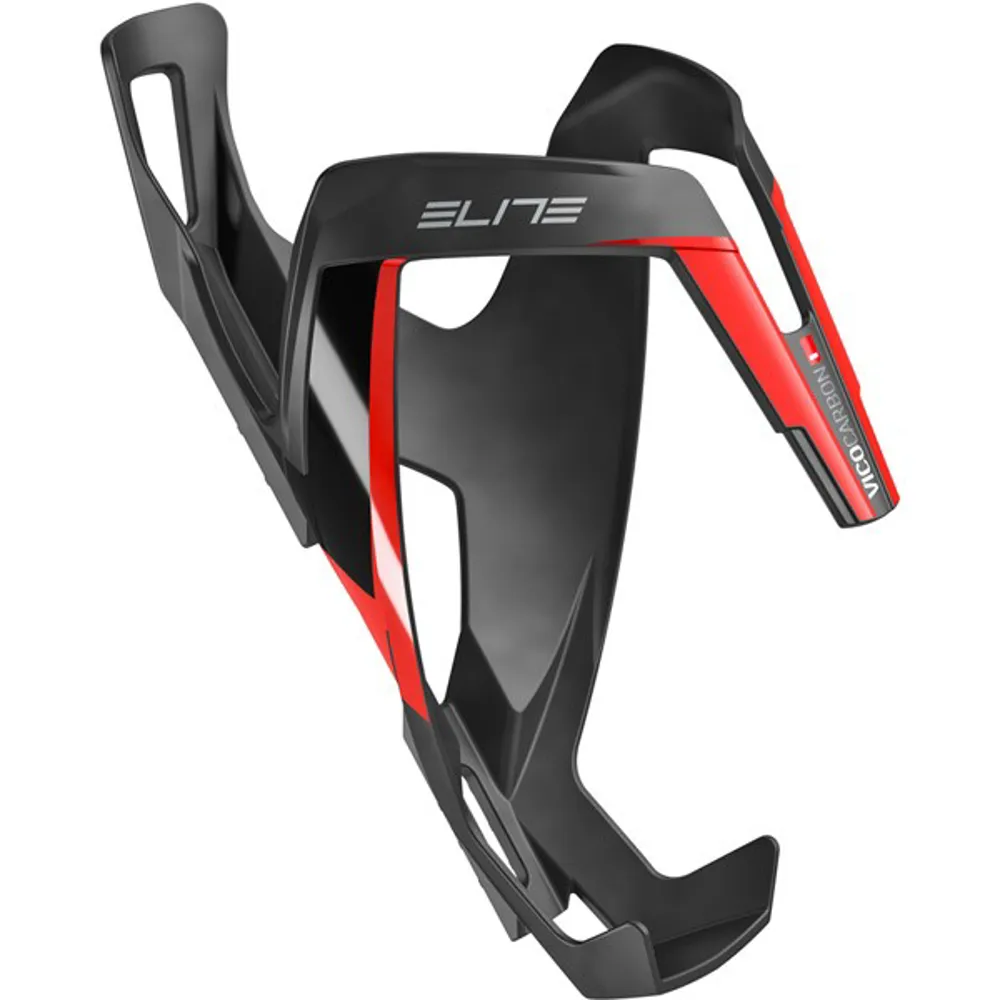 uPRISE Bikes Elite Vico Carbon Bottle Cage - Matt Black/Red | Price match, 365 day return s, 18-Month Warranty, Finance Available & Free UK Delivery