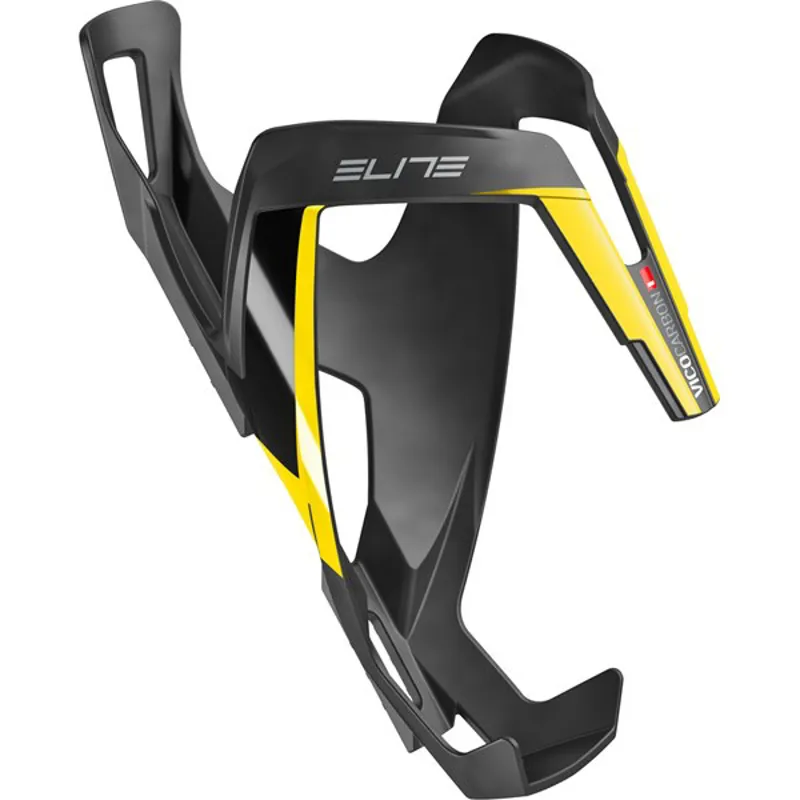 Elite Vico Carbon Bottle Cage - Matt Black/Yellow