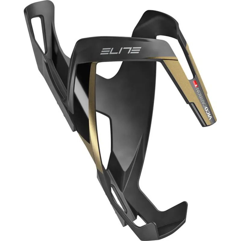 Elite Vico Carbon Bottle Cage - Matt Black/Gold