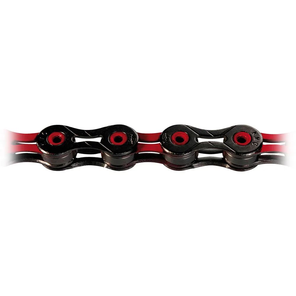 uPRISE Bikes Kmc KMC Diamond Like Coating 11 Speed Chain - Black/Red | Price match, 365 day return s, 18-Month Warranty, Finance Available & Free UK Delivery