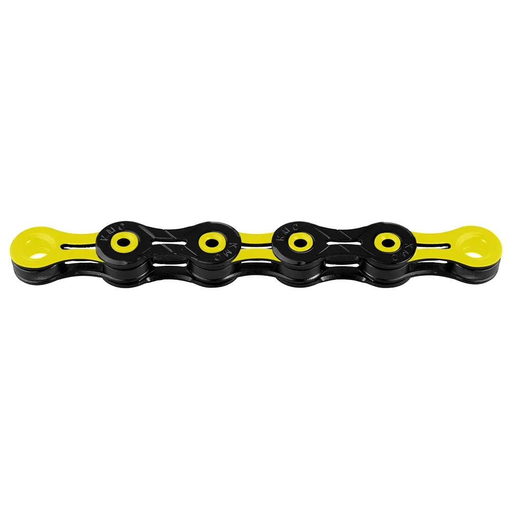 uPRISE Bikes Kmc KMC Diamond Like Coating 11 Speed Chain - Black/Yellow | Price match, 365 day return s, 18-Month Warranty, Finance Available & Free UK Delivery