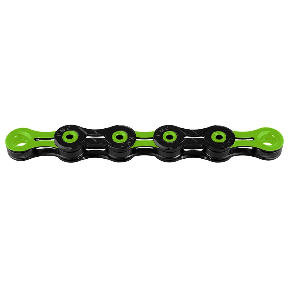 uPRISE Bikes Kmc KMC Diamond Like Coating 11 Speed Chain - Black/Green | Price match, 365 day return s, 18-Month Warranty, Finance Available & Free UK Delivery