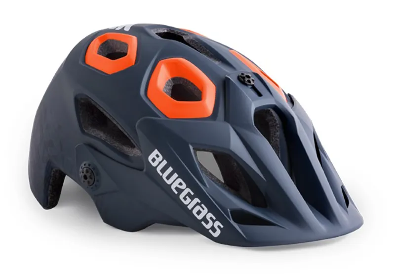 Bluegrass Golden Eyes MTB Helmet - Petrol Blue Texture/Orange