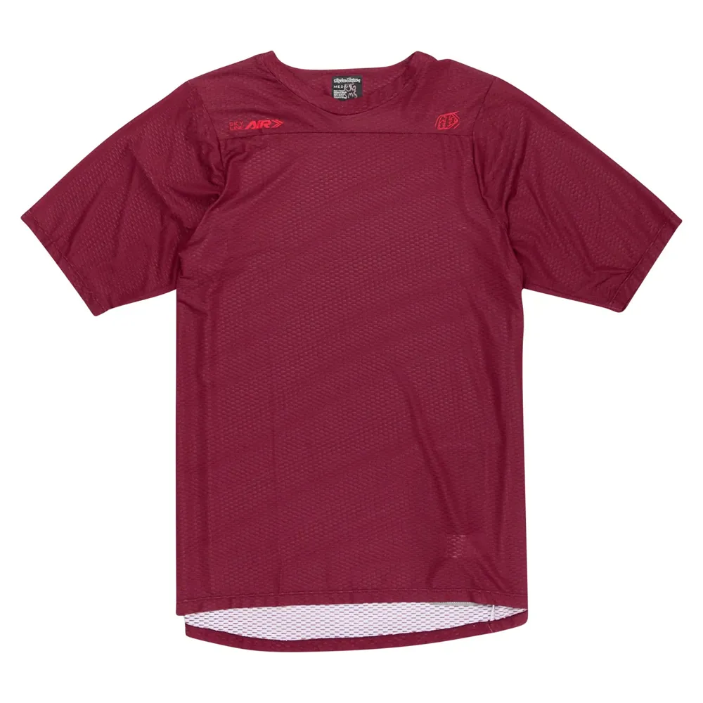 uPRISE Bikes Troy Lee Designs Skyline Air Men's Short Sleeve Jersey - Mono Oxblood | Price match, 365 day return s, 18-Month Warranty, Finance Available & Free UK Delivery