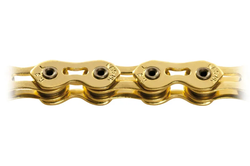 KMC K1 SL Narrow Ti-N Single Speed BMX Chain - 100 Links - Gold-1