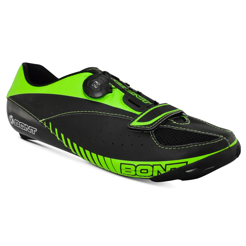 uPRISE Bikes Bont Blitz Road Shoes - Black/Lime Green - Size 46 | Price match, 365 day return s, 18-Month Warranty, Finance Available & Free UK Delivery