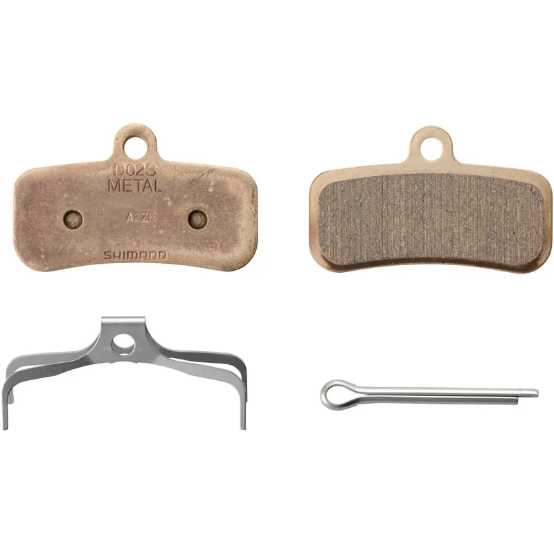 Shimano D02S-MX Metal Sintered Pad Steel Back Disc Pads + Spring-1