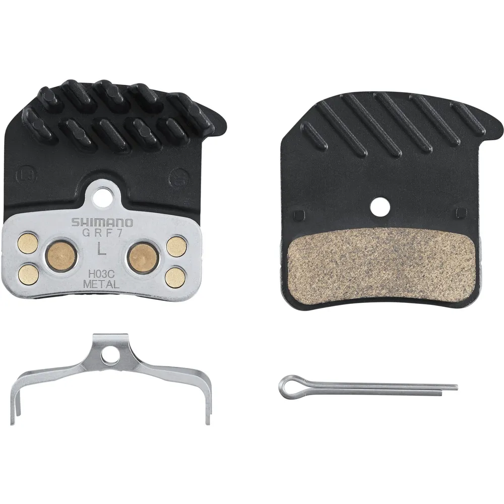 uPRISE Bikes Shimano H03C-MF Metal Sintered Alloy/Stainless Disc Pads + Cooling Fins | Price match, 365 day return s, 18-Month Warranty, Finance Available & Free UK Delivery