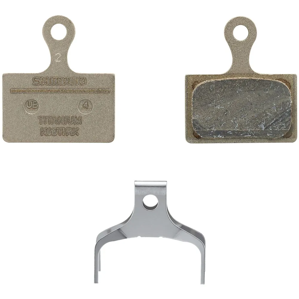 uPRISE Bikes Shimano K05Ti-RX Resin Pad Titanium Back Sisc Pads + Spring | Price match, 365 day return s, 18-Month Warranty, Finance Available & Free UK Delivery
