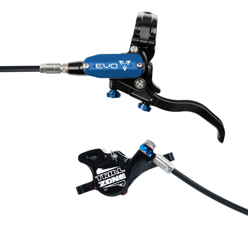 Hope Tech 4 Evo Trial Zone Disc Brake - No Rotor - Black/Blue
