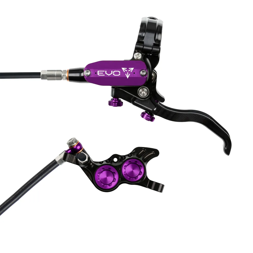 uPRISE Bikes Hope Tech 4 Evo GR4 Disc Brake - No Rotor - Black/Purple | Price match, 365 day return s, 18-Month Warranty, Finance Available & Free UK Delivery