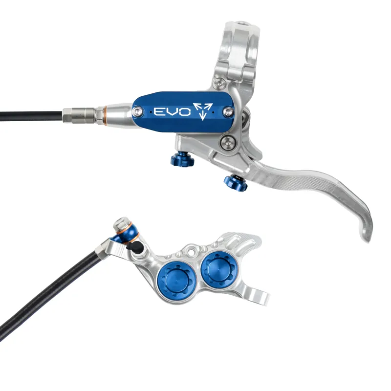 Hope Tech 4 Evo GR4 Disc Brake - No Rotor - Silver/Blue