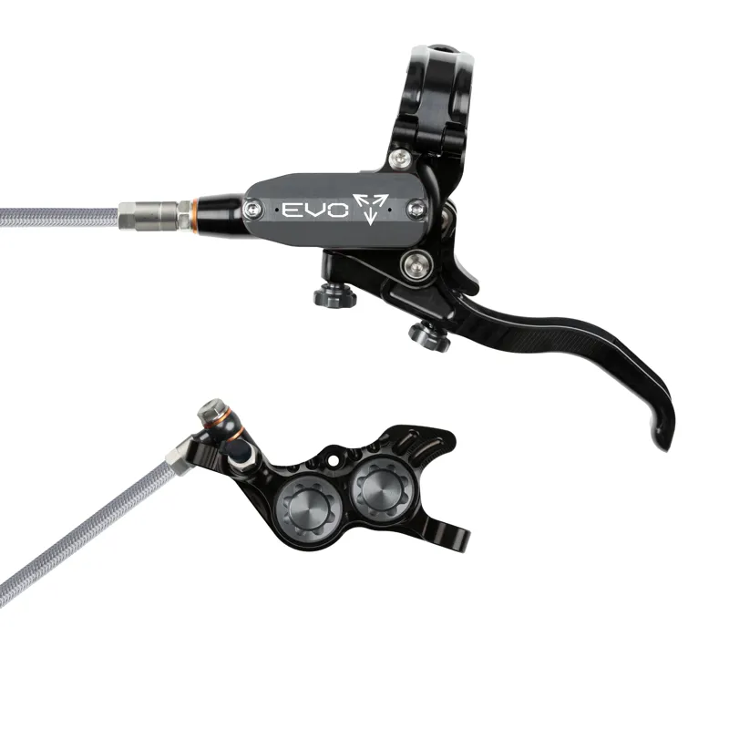 Hope Tech 4 Evo GR4 Braided Disc Brake - No Rotor - Black/Smoke
