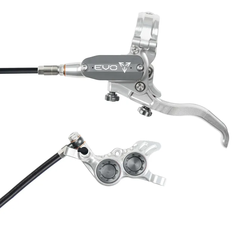 Hope Tech 4 Evo GR4 Disc Brake - No Rotor - Silver/Smoke