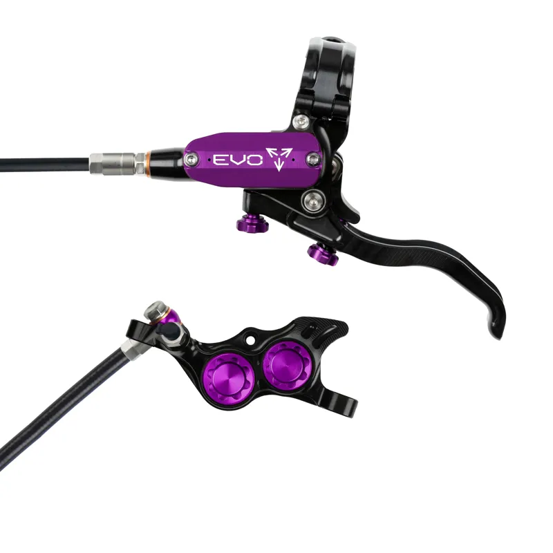 Hope Tech 4 Evo TR4 Disc Brake - No Rotor - Black/Purple