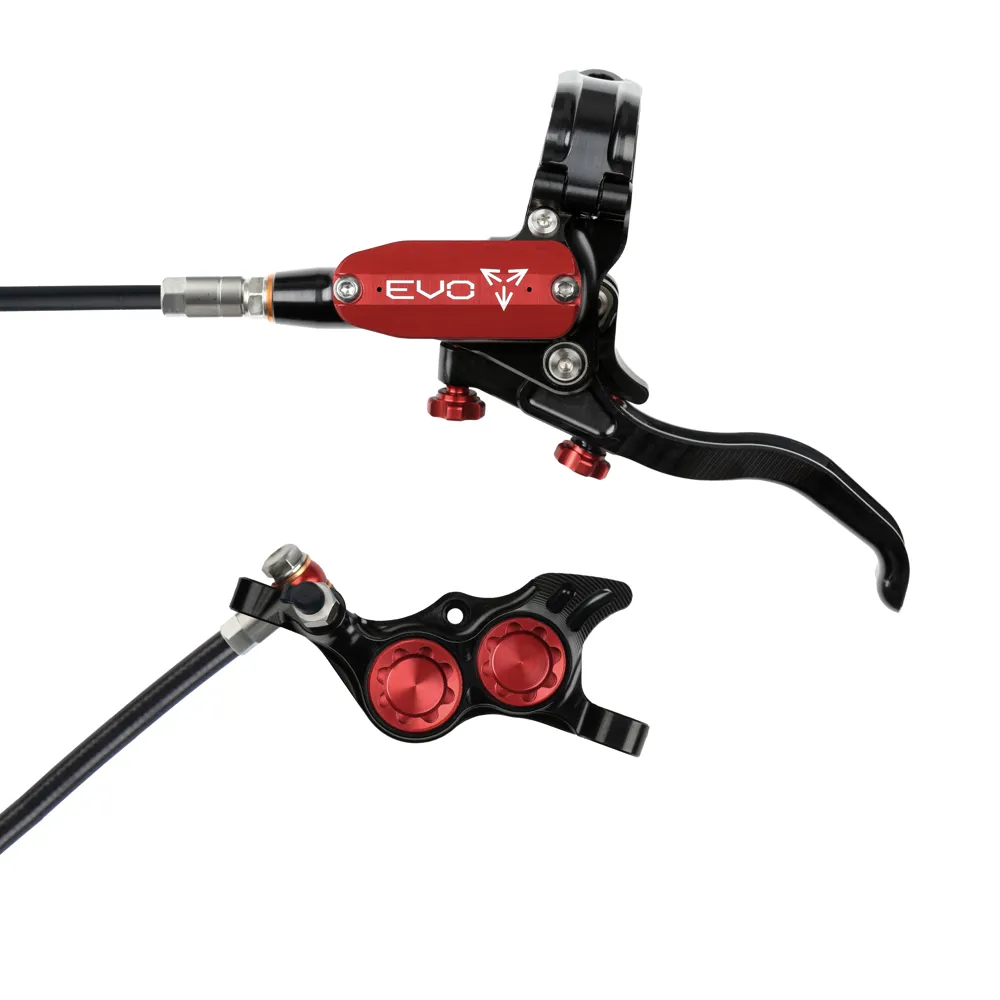 uPRISE Bikes Hope Tech 4 Evo TR4 Disc Brake - No Rotor - Black/Red | Price match, 365 day return s, 18-Month Warranty, Finance Available & Free UK Delivery
