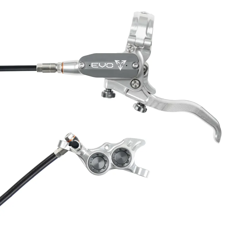 Hope Tech 4 Evo TR4 Disc Brake - No Rotor - Silver/Smoke