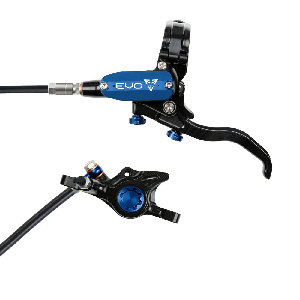 uPRISE Bikes Hope Tech 4 Evo X2 Post Mount Disc Brake - No Rotor - Black/Blue | Price match, 365 day return s, 18-Month Warranty, Finance Available & Free UK Delivery